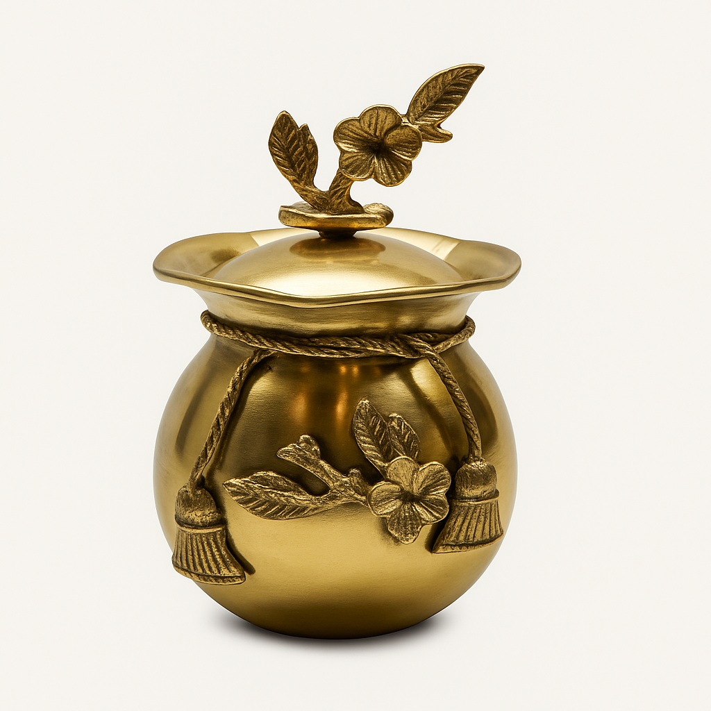 Brass Potli jars in antique finish