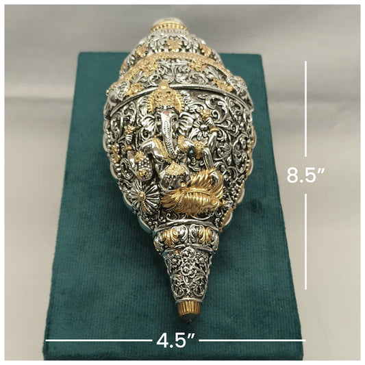 Ganesh Shankh Antique & Glossy
