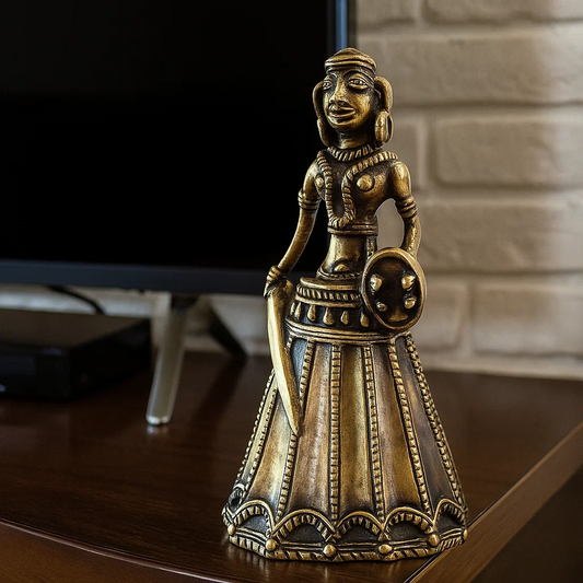 Brass Unique Tribal Bell in antique finish