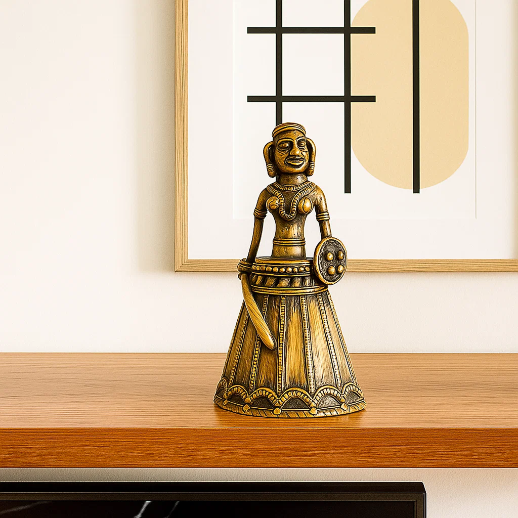 Brass Unique Tribal Bell in antique finish