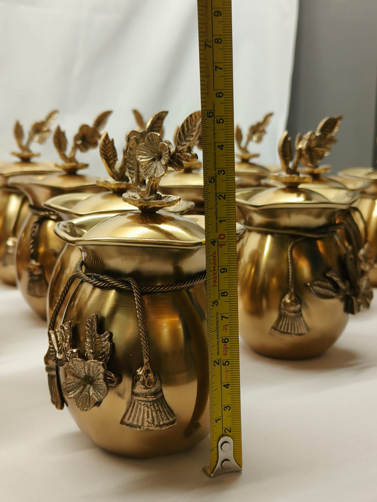 Brass Potli jars in antique finish