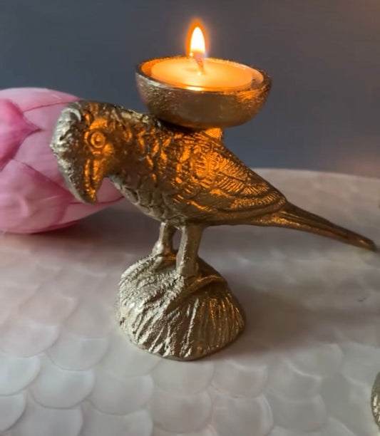 Parrot Tea Light Holder