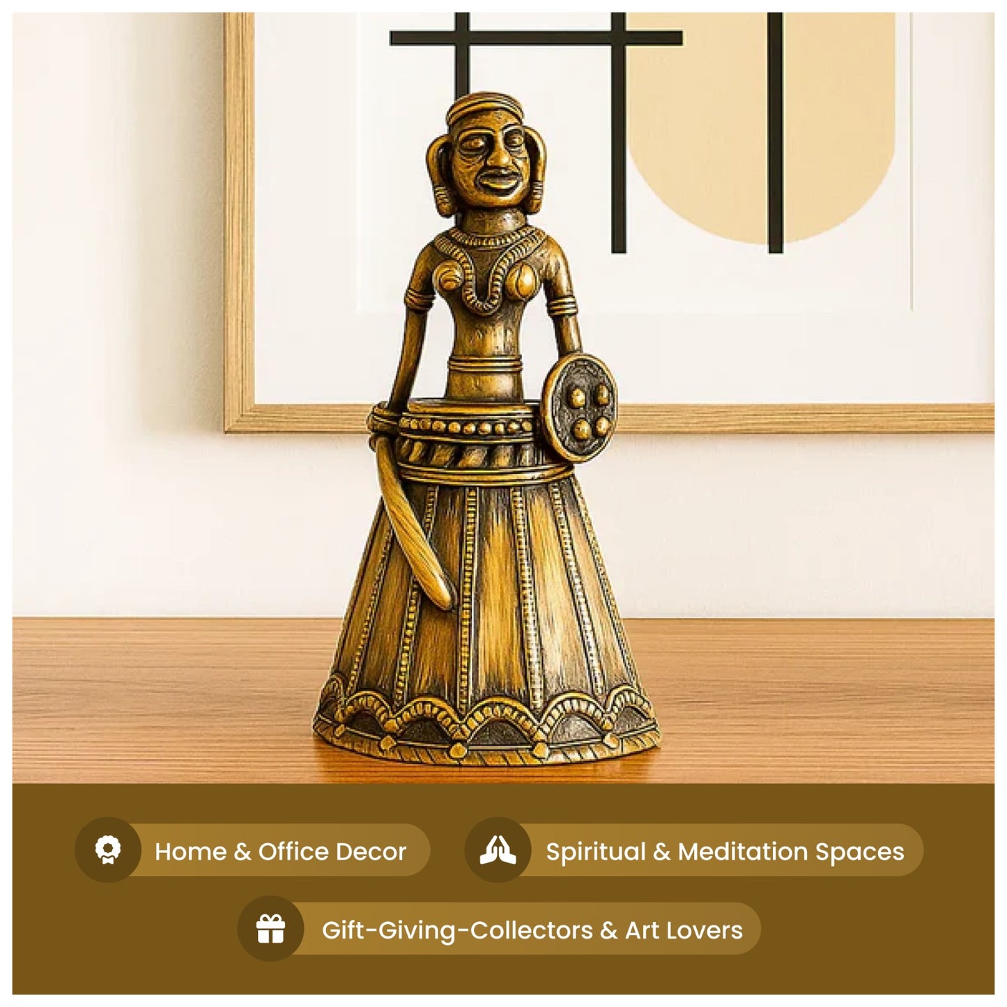 Brass Unique Tribal Bell in antique finish