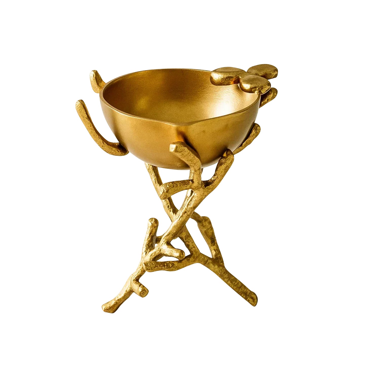 Brass unique diya on a brass branch