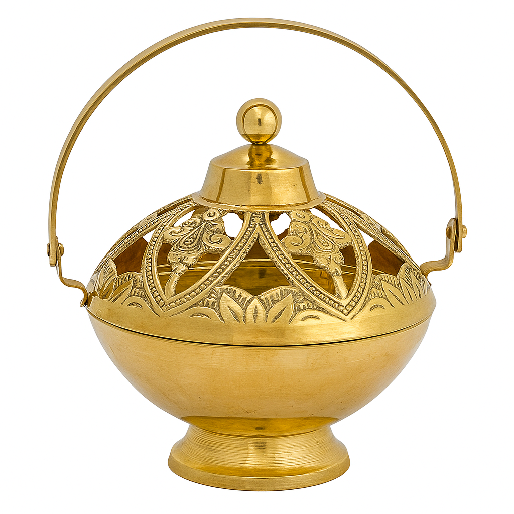 Brass Incense Burner With Handle