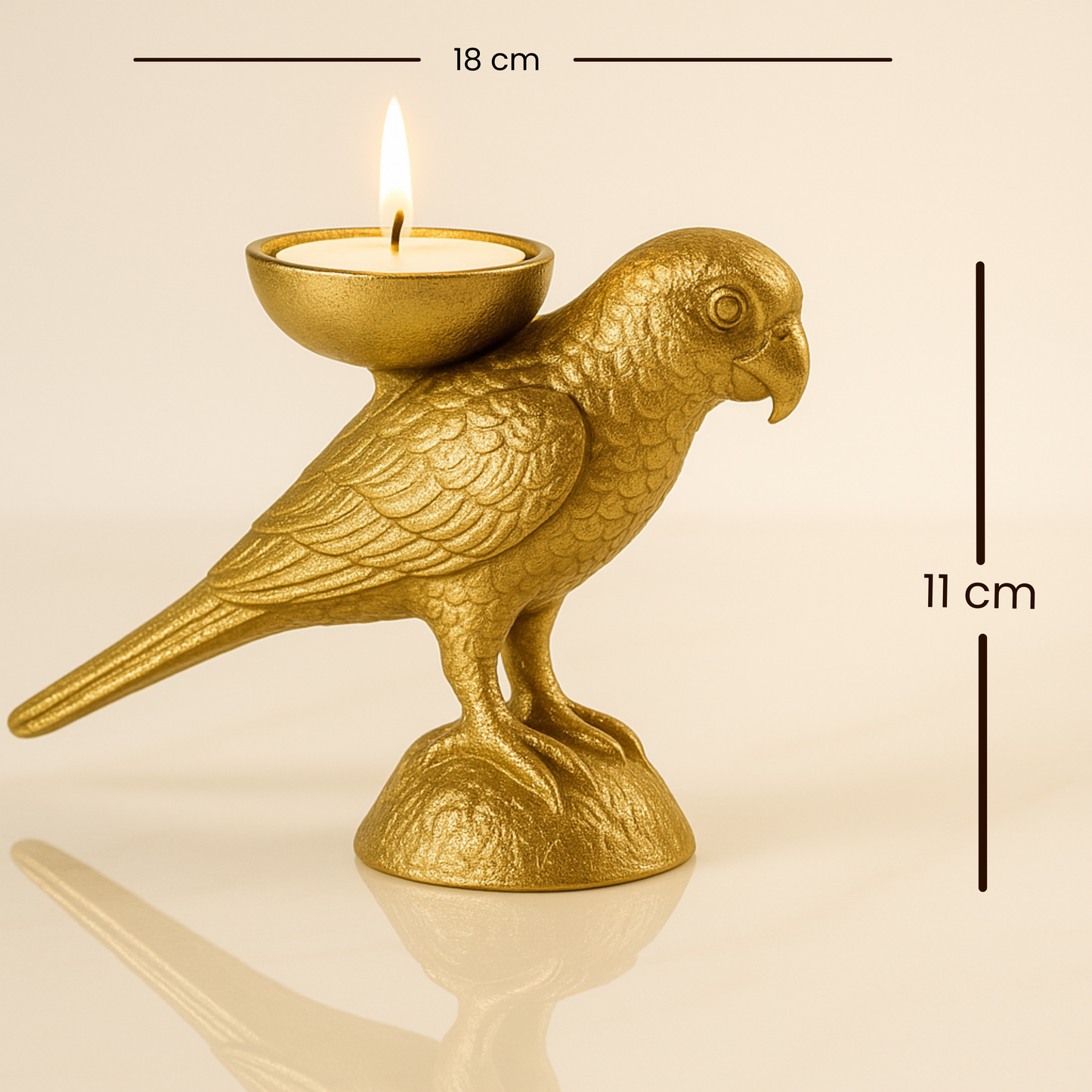 Parrot Tea Light Holder