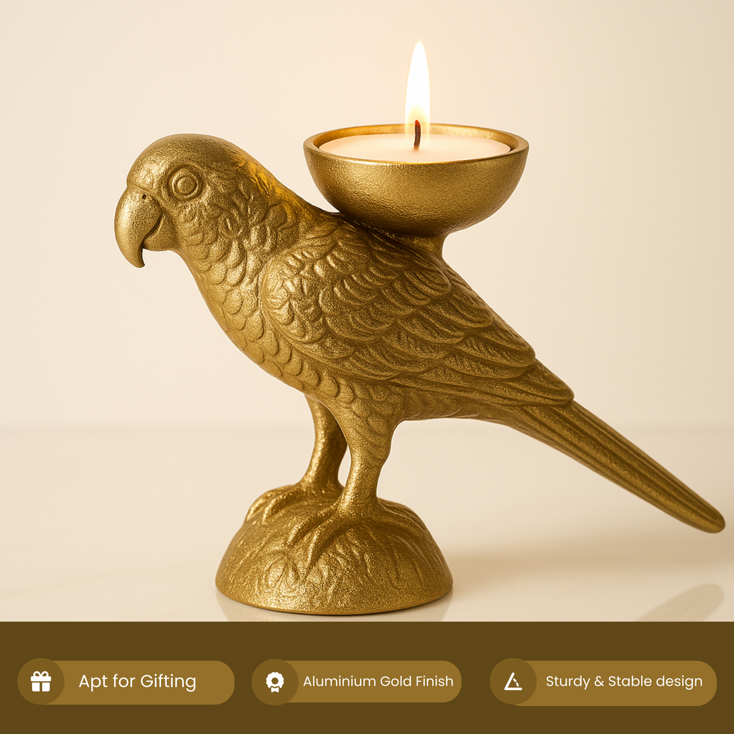 Parrot Tea Light Holder