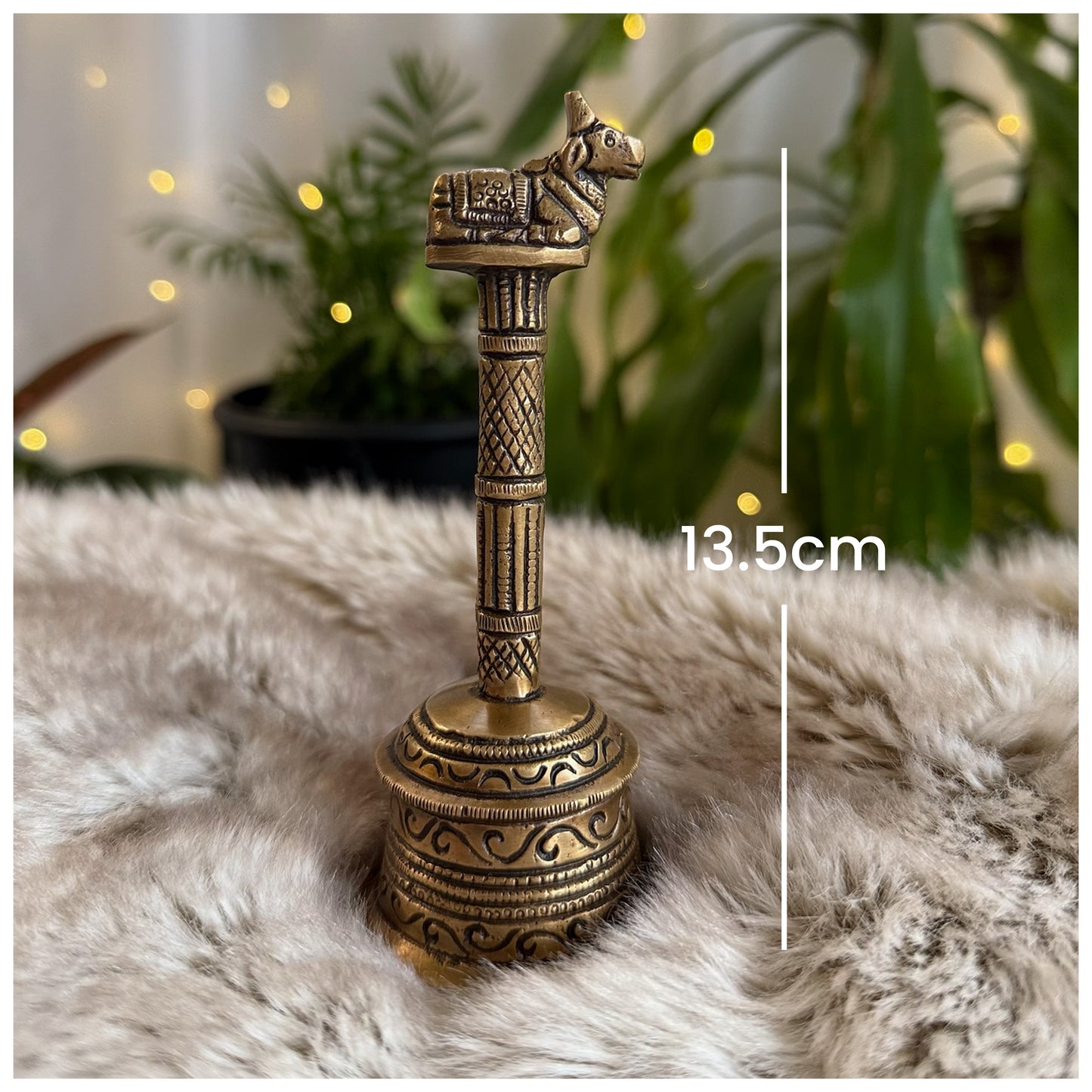Nandi pooja bell in antique pure brass