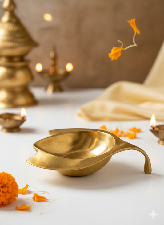 Brass Lotus Diya