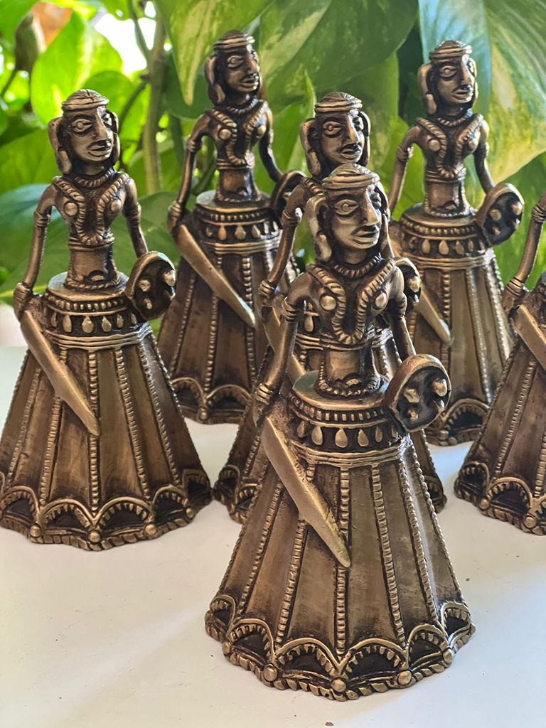Brass Unique Tribal Bell in antique finish