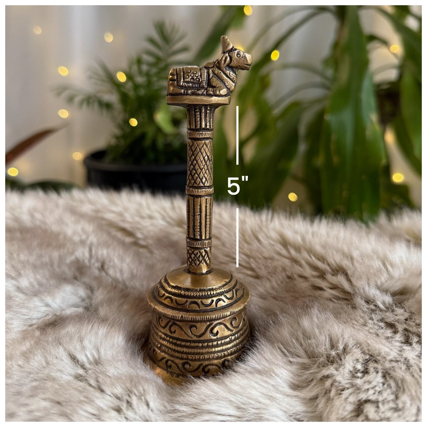 Nandi pooja bell in antique pure brass
